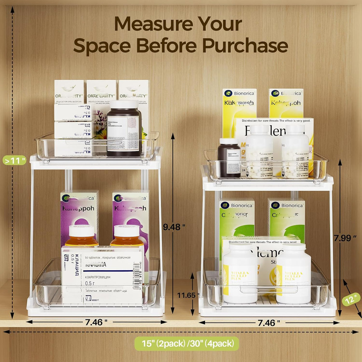 Easy Reach Pull Out Cabinet Organizer