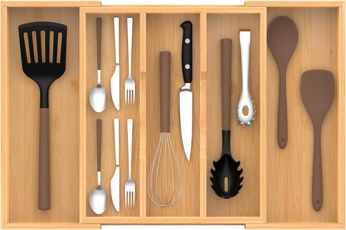 Expandable Bamboo Drawer Organizer