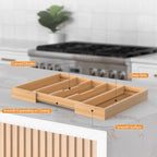 Expandable Bamboo Drawer Organizer